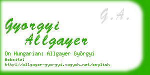 gyorgyi allgayer business card